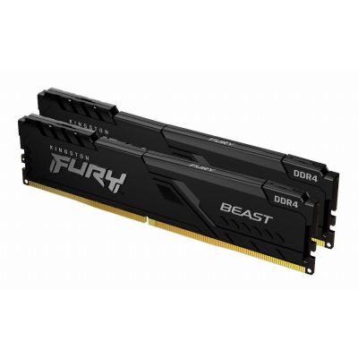 Kingston Technology FURY Beast 32GB 3200MT/s DDR4 CL16 DIMM (Kit van 2) 1Gx8 Black