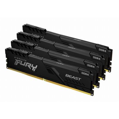 Kingston Technology FURY Beast 32GB 3600MT/s DDR4 CL17 DIMM (Kit van 4) Black