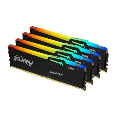 Kingston Technology FURY Beast 64GB 5600MT/s DDR5 CL40 DIMM (Kit van 4) RGB XMP