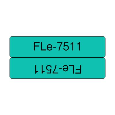 Brother FLE-7511 labelprinter-tape Zwart op groen